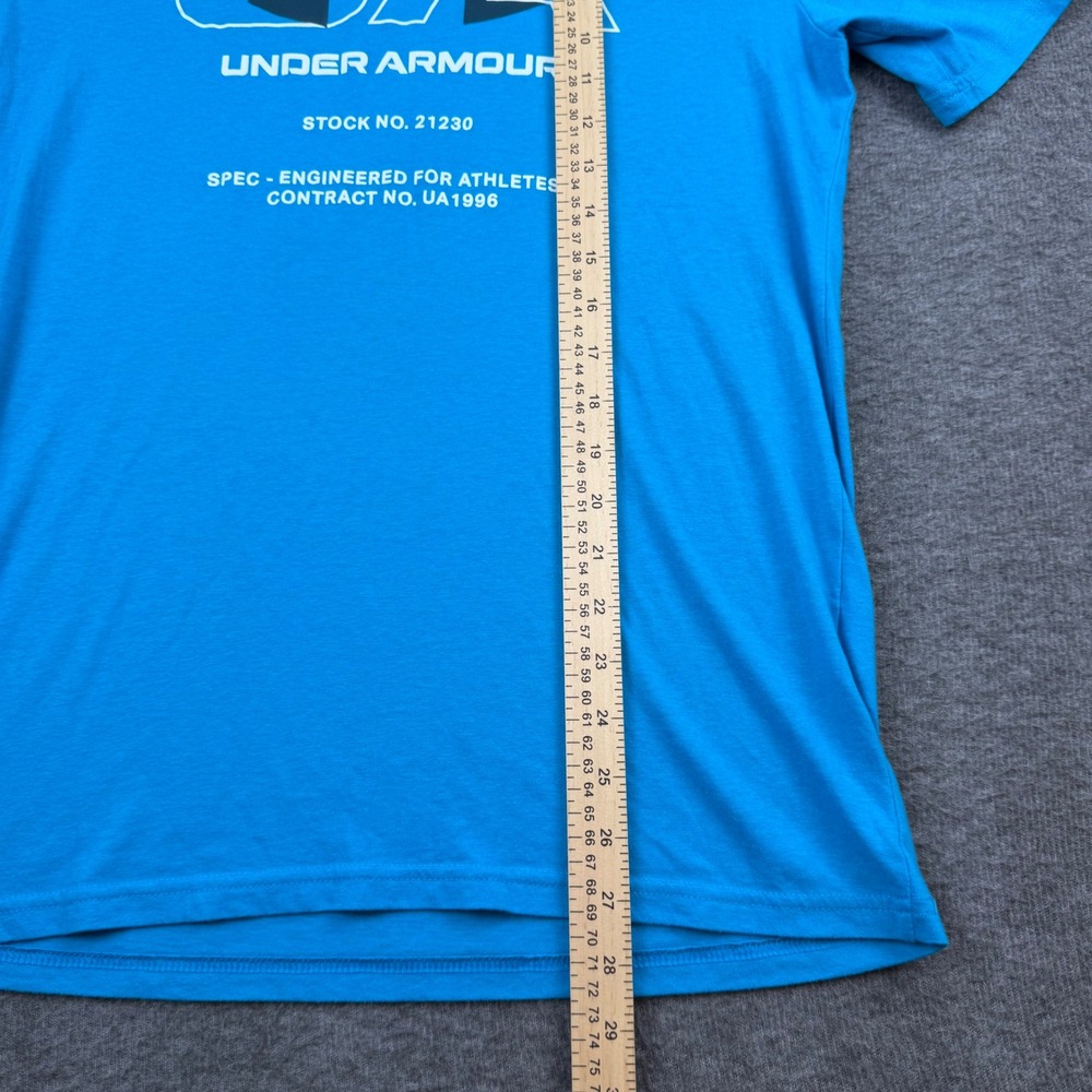 Under Armour Graphic T-Shirt Mens Small Blue Short Sleeve Loose Fit UA1996 - Picture 4 of 6